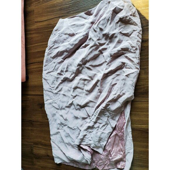 rana rowan Dresses & Skirts - Pink Silk Pencil Skirt With Slit 14w Rana Rowan